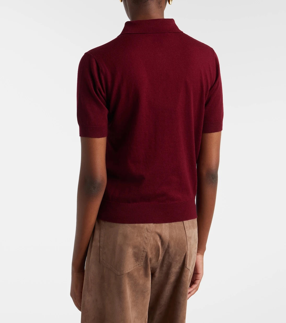 'S Max Mara - Cotton, silk, and cashmere polo sweater
