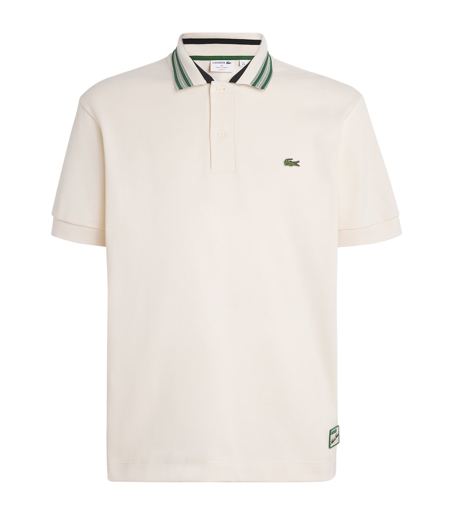 Lacoste Cotton Stripe-Collar Polo Shirt