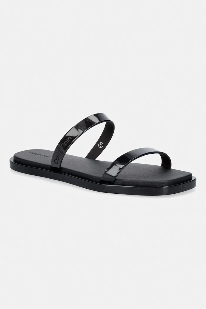 Calvin Klein дамски чехли JELLY SNDL DOUB BAR SHINY ST TPU