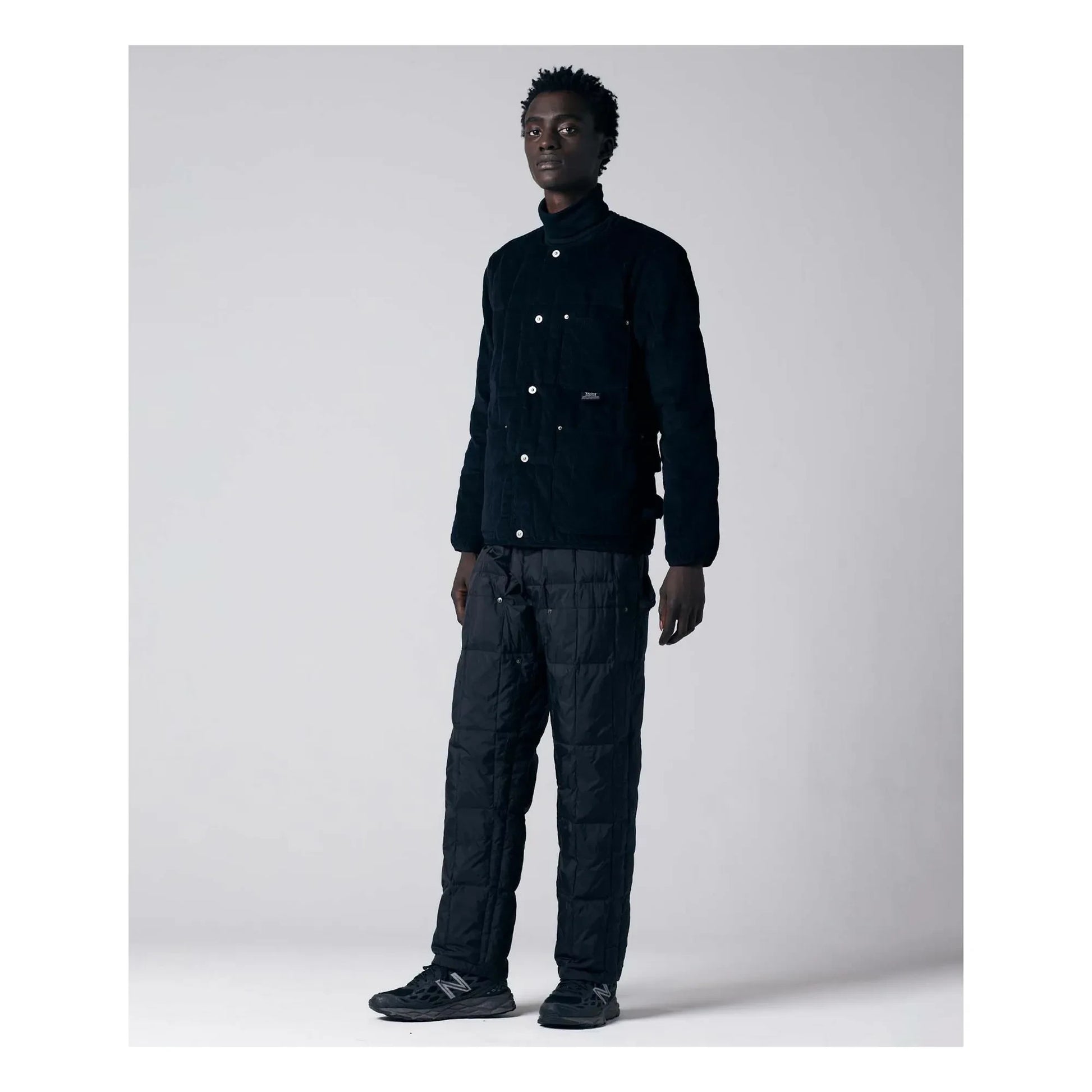 Taion - Corduroy Round Collar Jacket  | Black