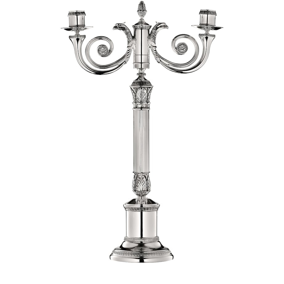 Christofle Silver-Plated Malmaison Candelabra