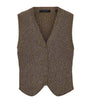 Metallic-Trim Cruz Sweater Vest BRONZE BROWN