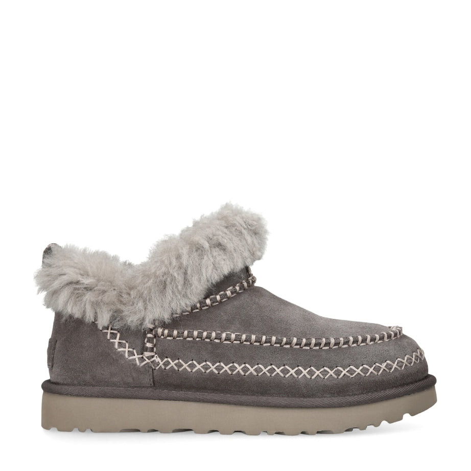 UGG Grey Classic Ultra Mini Alpine Boots