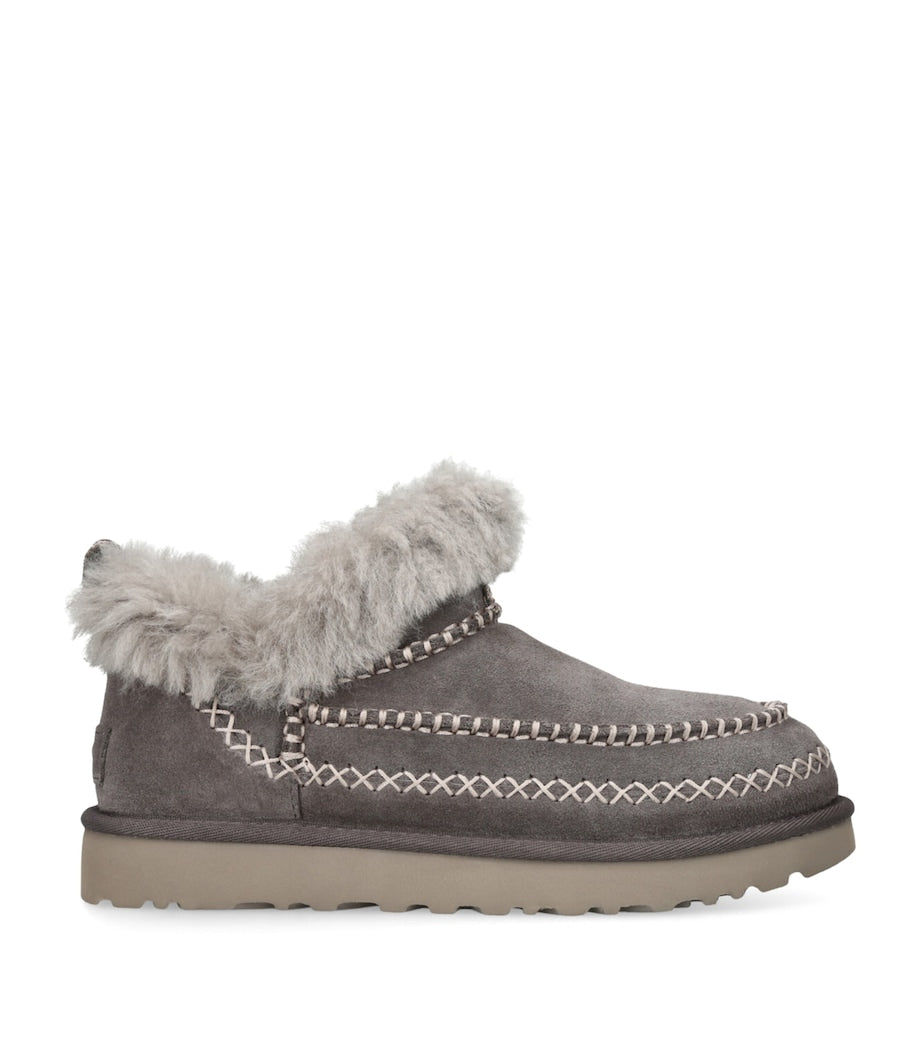 UGG Grey Classic Ultra Mini Alpine Boots