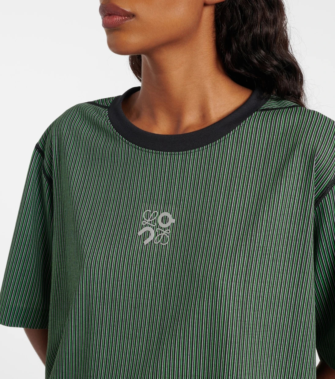Loewe - x On embroidered striped T-shirt