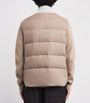Lardini Beige Wool-Cashmere Down Gilet