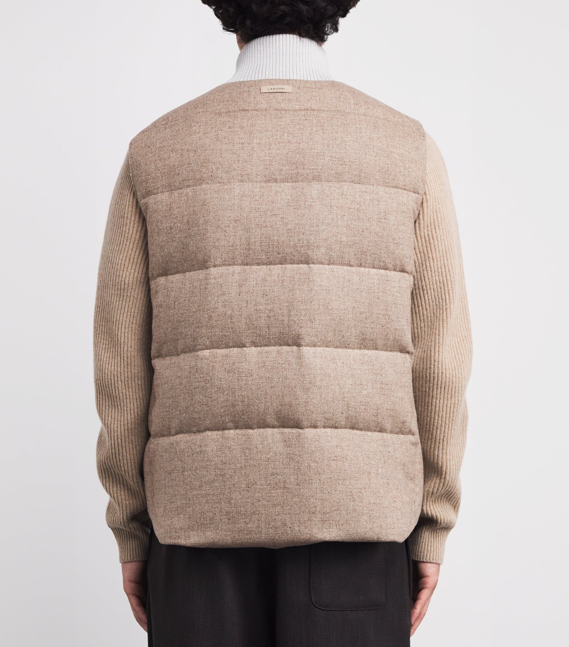 Lardini Beige Wool-Cashmere Down Gilet