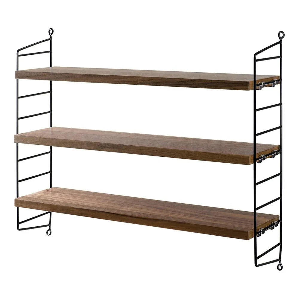 String Furniture - Pocket Walnut Shelf | Black