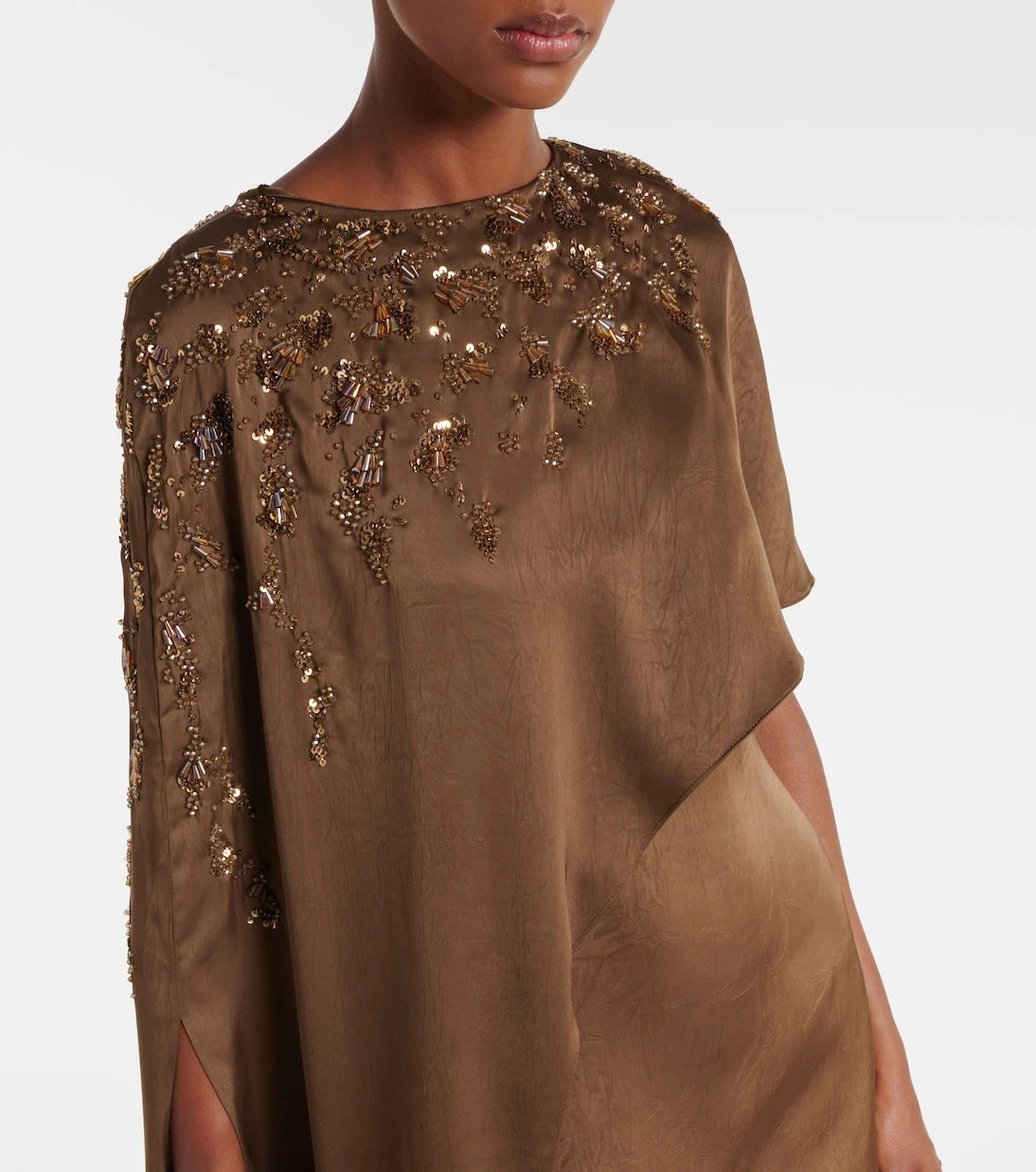 Marmar Halim - Embellished caped draped gown