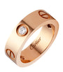 Rose Gold and Diamond LOVE Ring