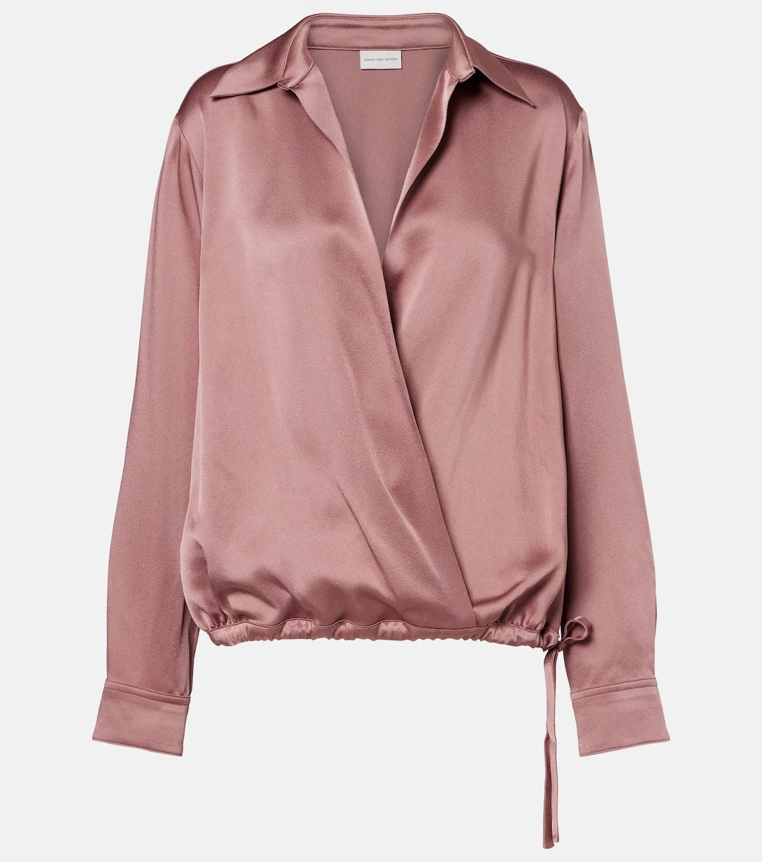 Dries Van Noten - Satin wrap top