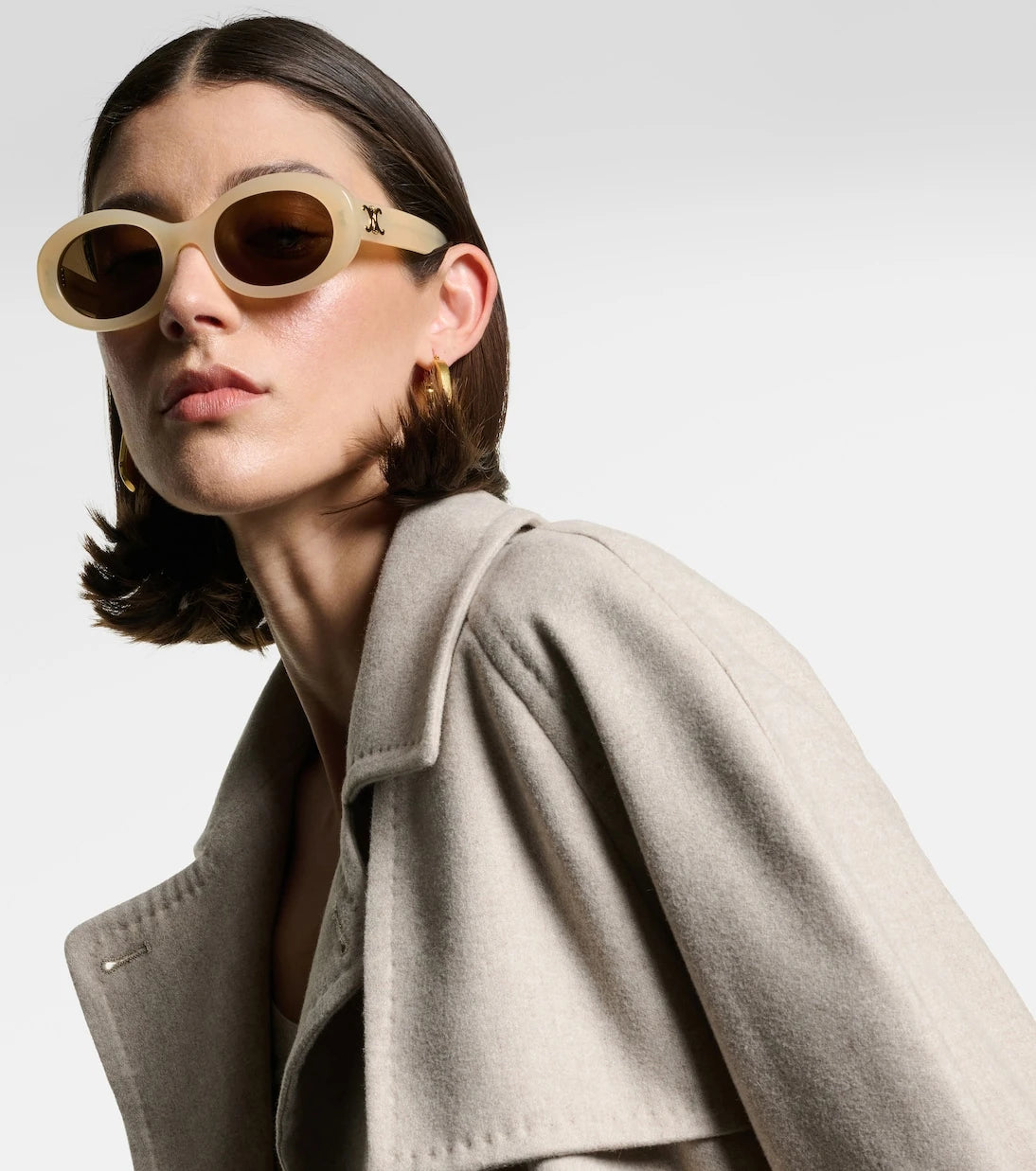 Celine Eyewear - Triomphe 01 oval sunglasses
