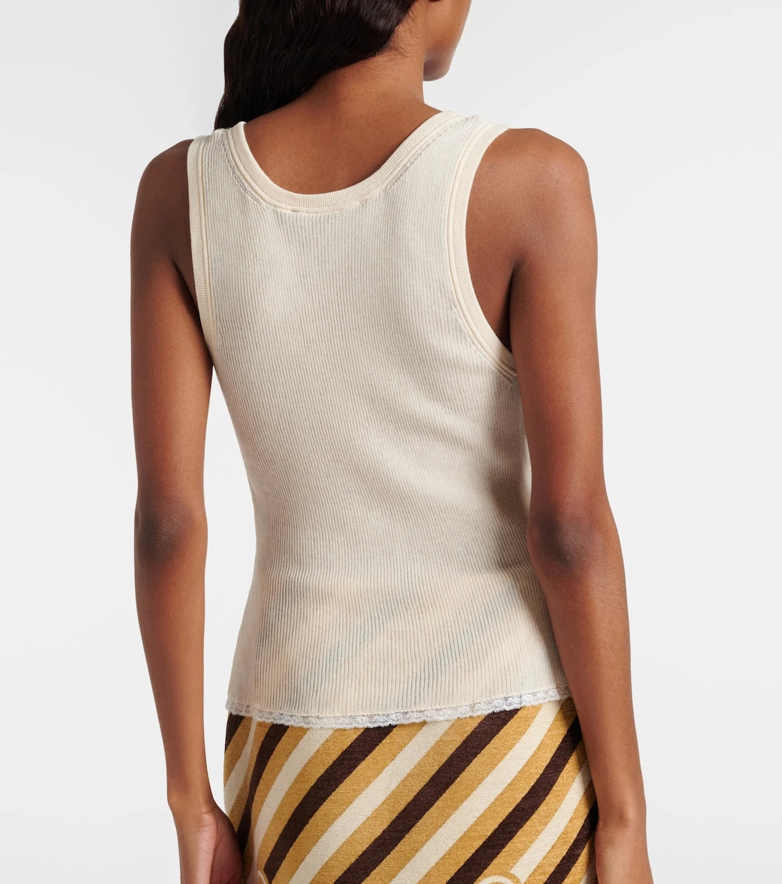 Gucci - Ribbed-knit cotton tank top