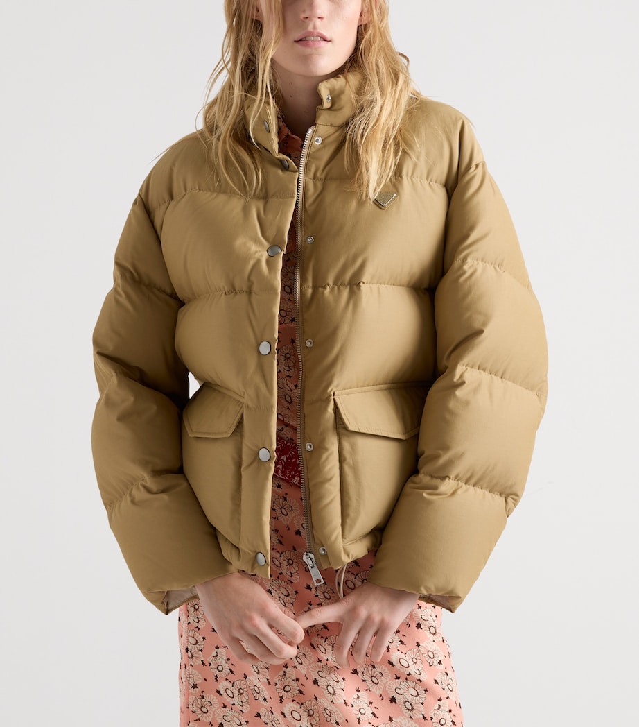 Prada Brown Down-Filled Technical Puffer Jacket
