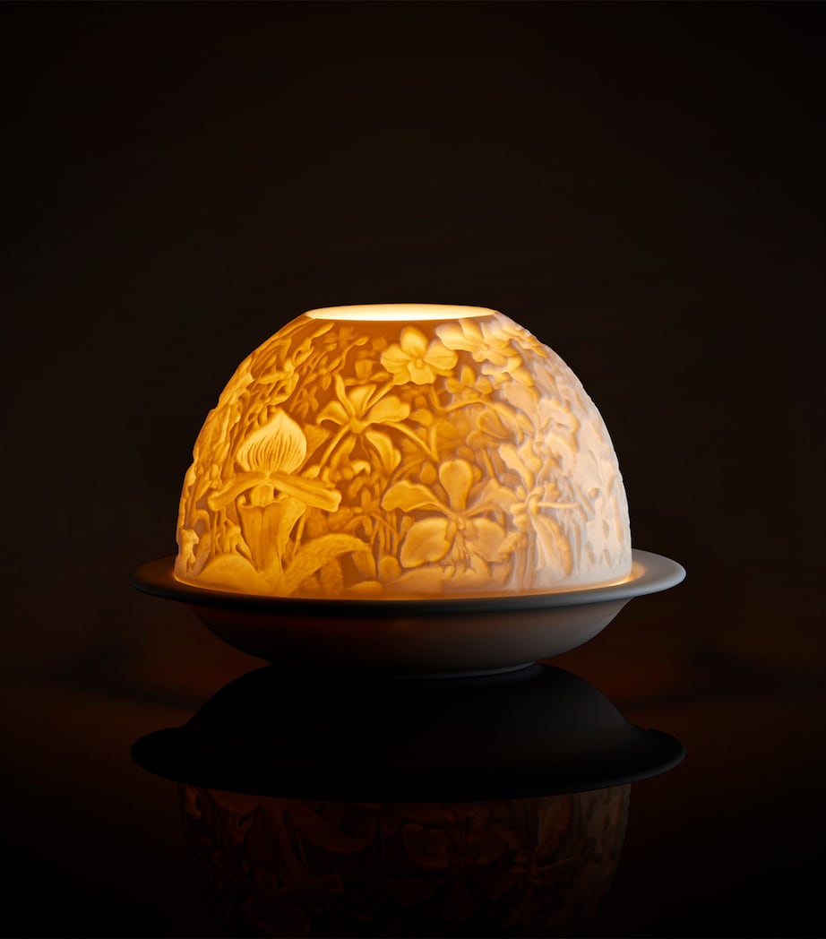 Orchids LED Votivelight Lithophane