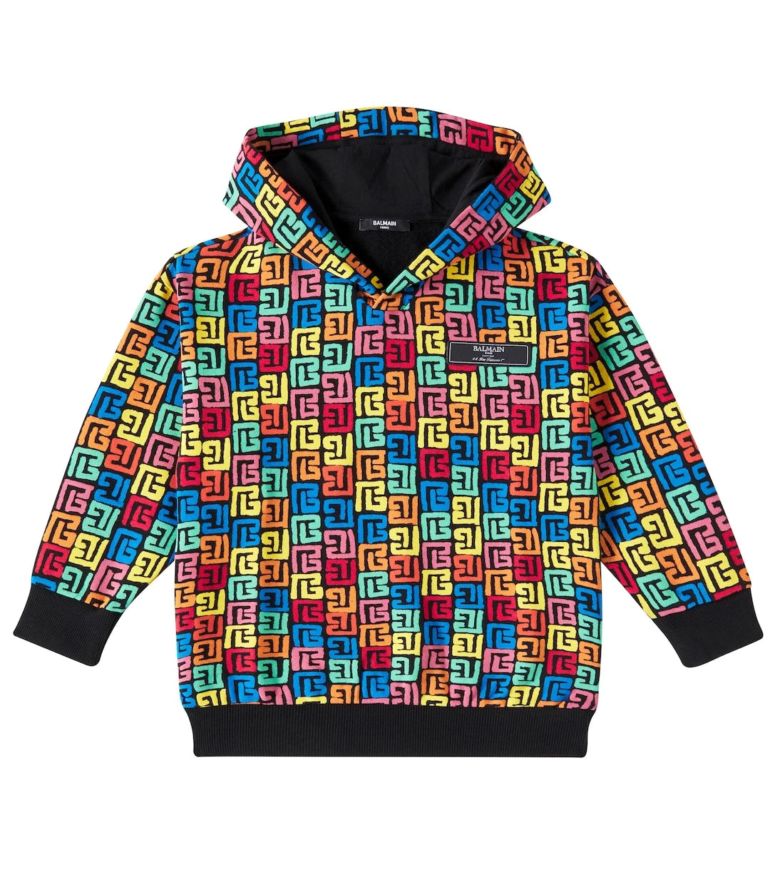 Balmain Kids - Monogram cotton jersey hoodie