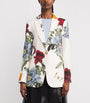 Linen-Blend Floral Breann Blazer