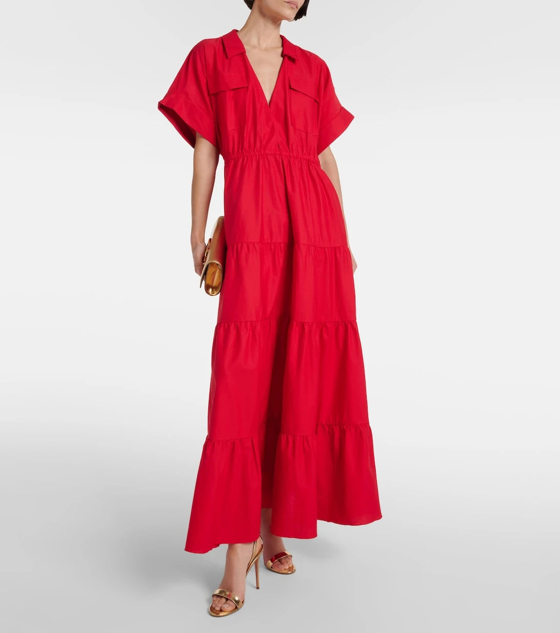 Adriana Degreas - Tiered cotton maxi dress