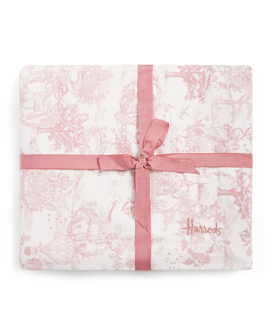 Cotton Embroidered Toile de Jouy Tablecloth (160cm x 240cm)