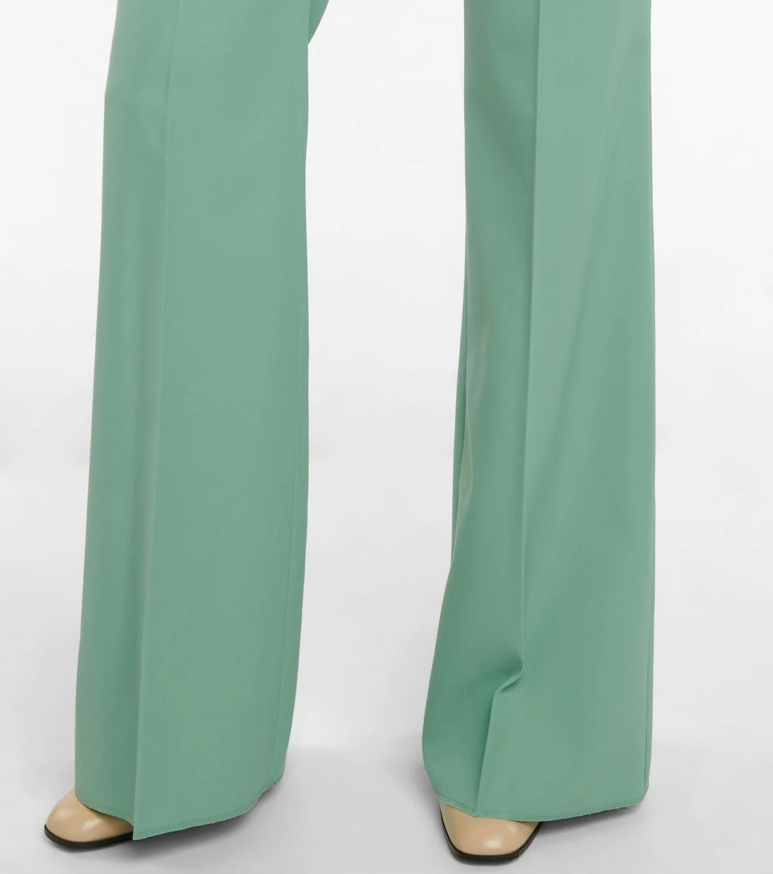 Sportmax - Laccato high-rise flared pants