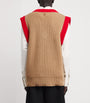 Beige Wool Ami de Coeur Sweater Vest