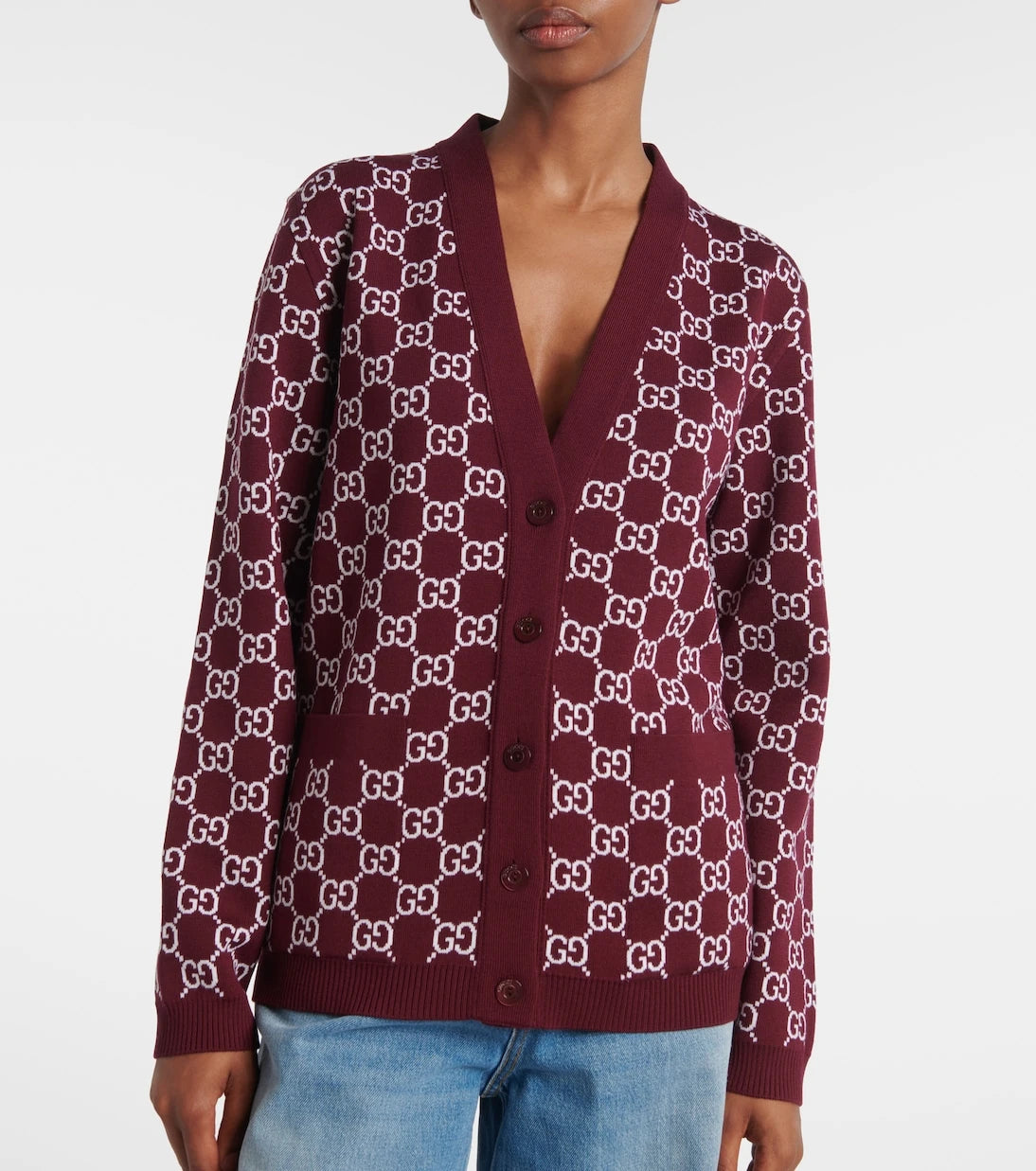 Gucci - GG reversible wool-blend jacquard cardigan
