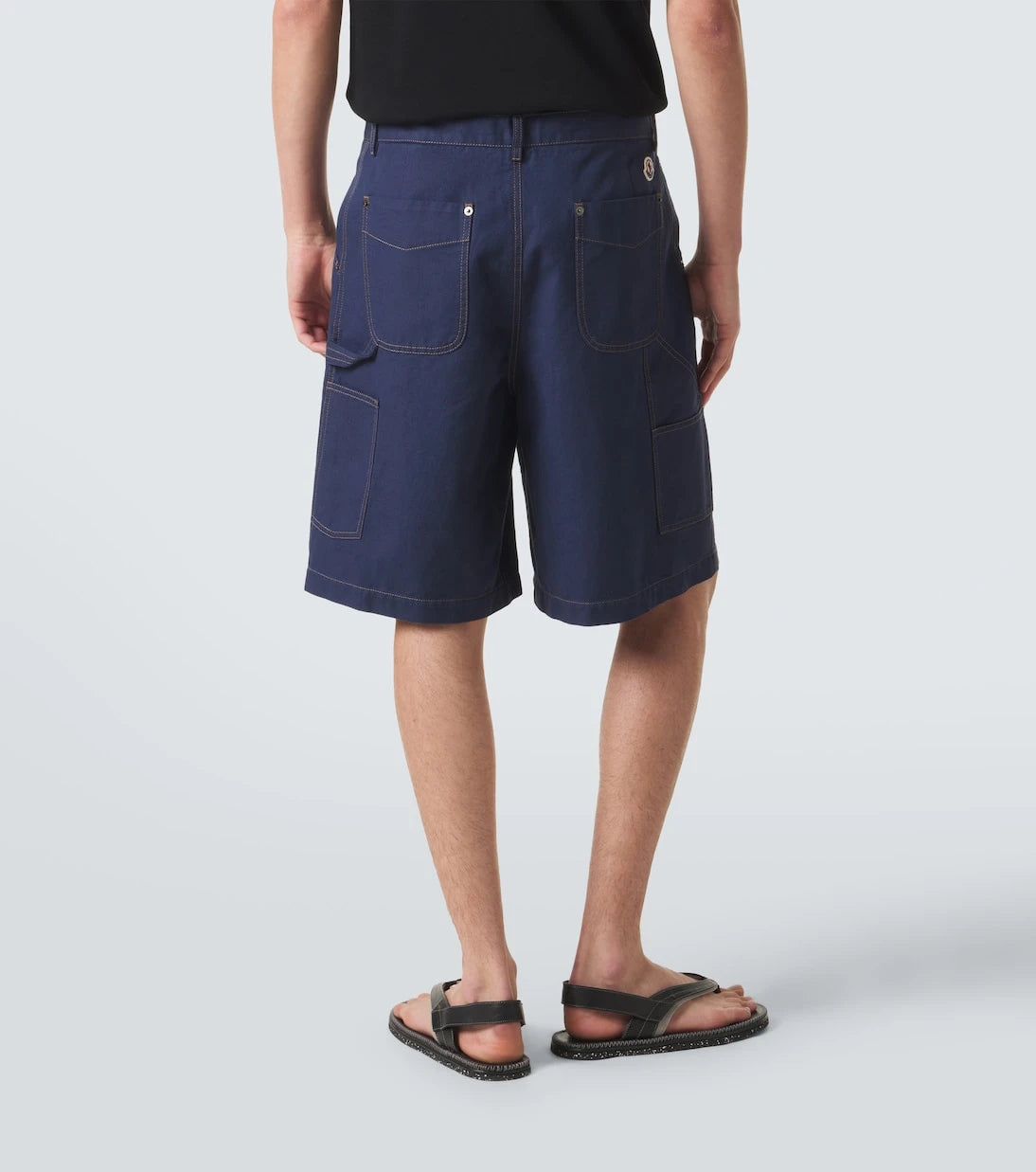 Moncler - Cotton and linen gabardine shorts