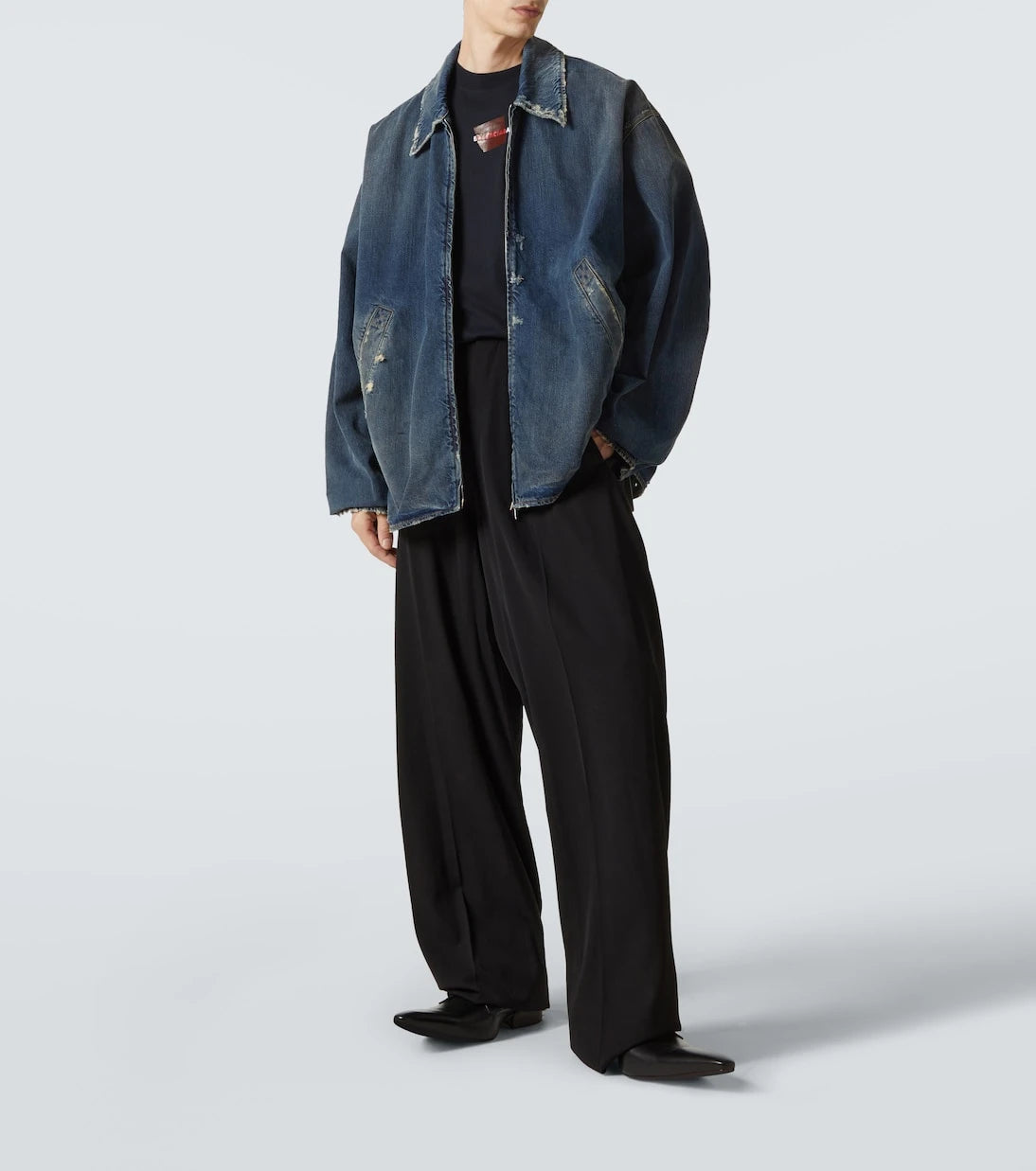 Balenciaga - Distressed denim jacket