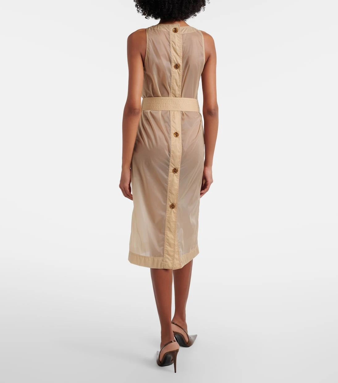 Saint Laurent - Semi-sheer midi dress