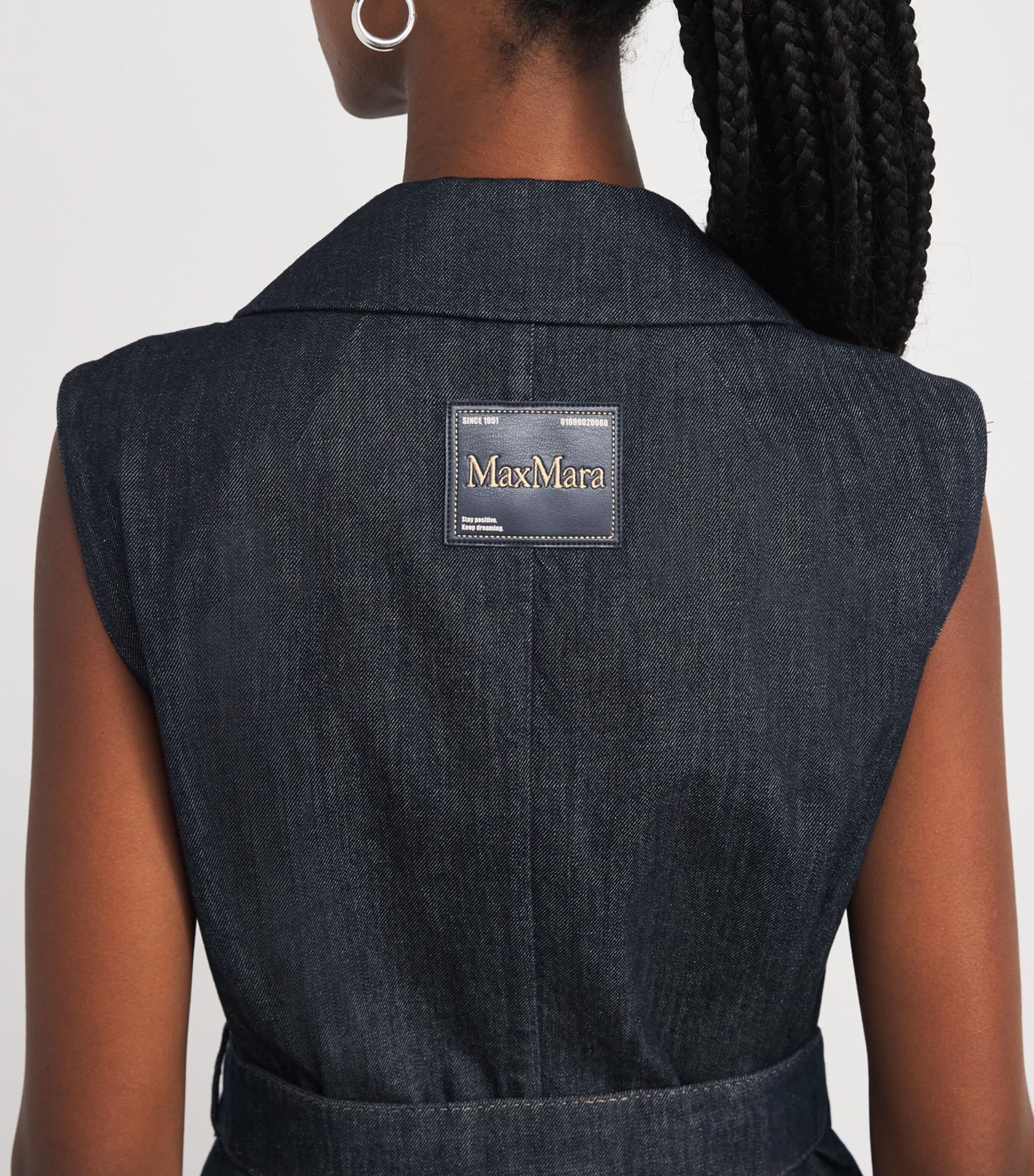 Denim Double-Breasted Midi Dress ULTRAMARINE