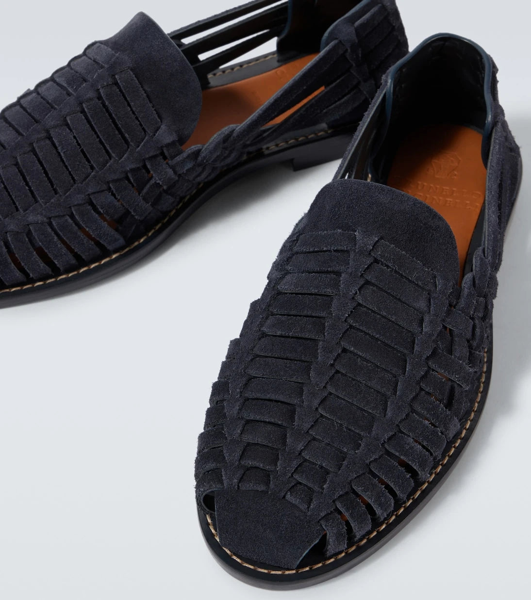 Brunello Cucinelli - Woven suede loafers