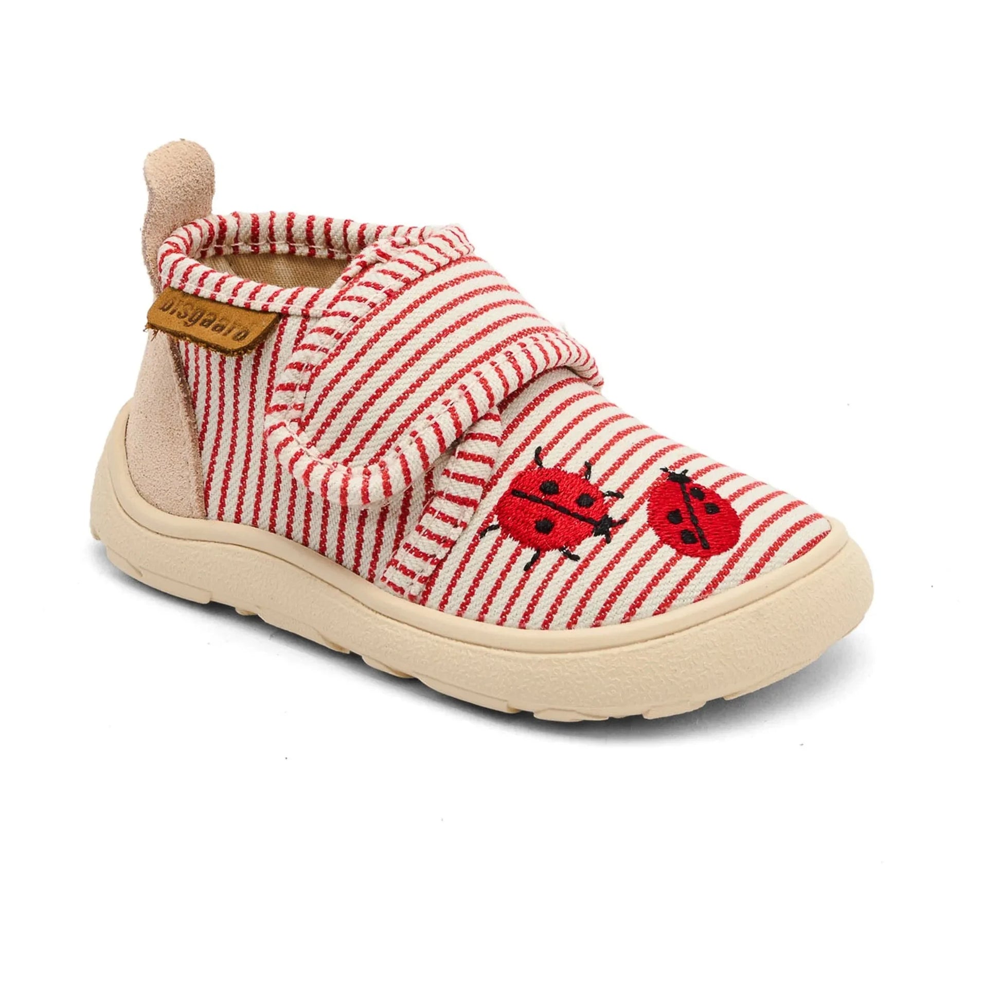 bisgaard - Ladybug Striped Scratch Slippers | Red