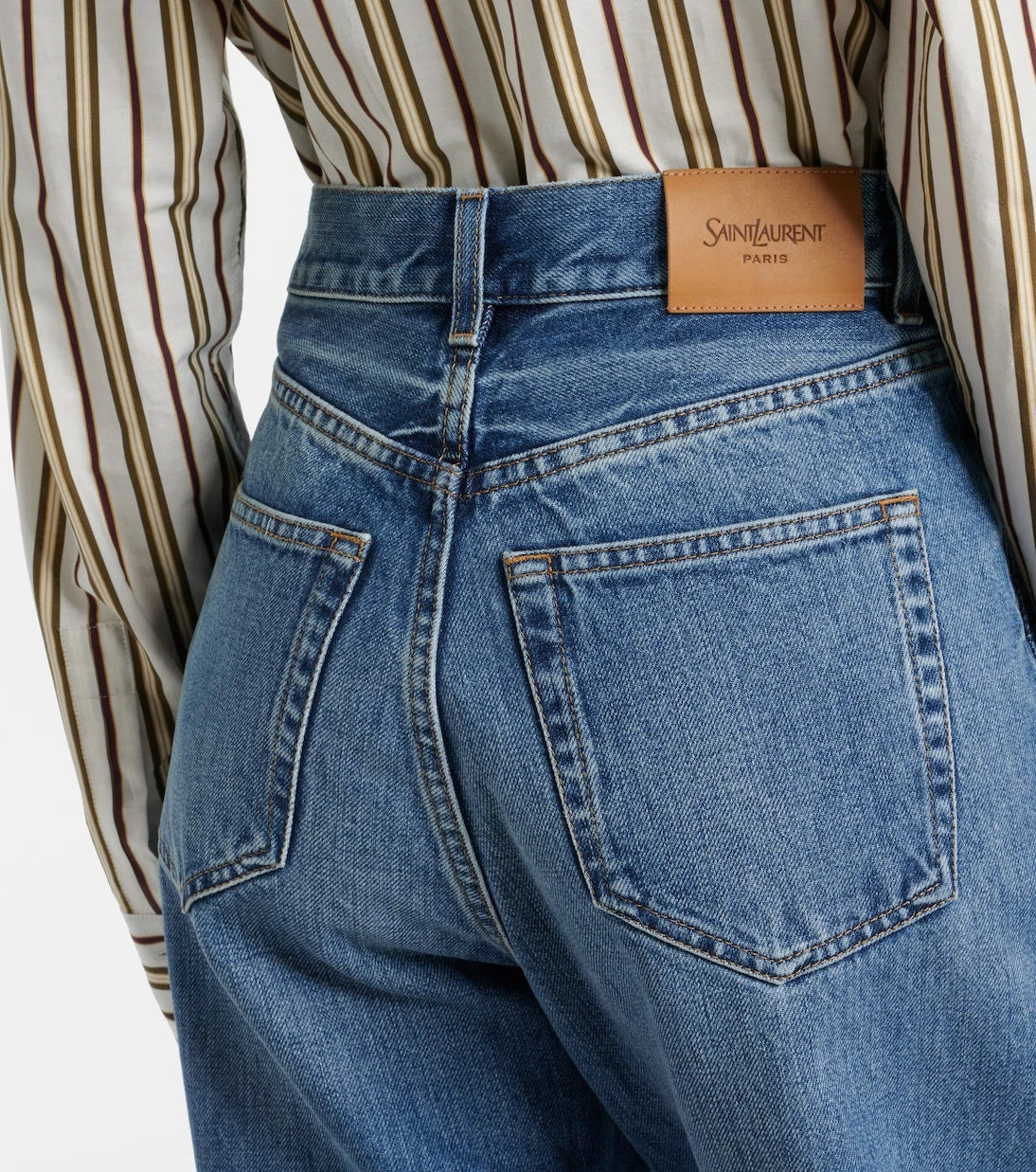 Saint Laurent - V-Waist wide-leg jeans