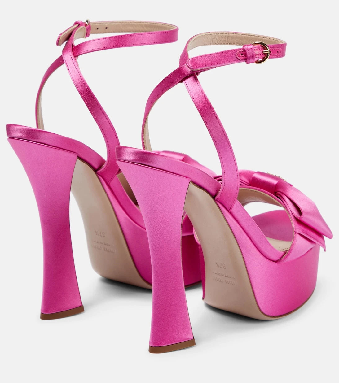 Miu Miu - Satin platform sandals
