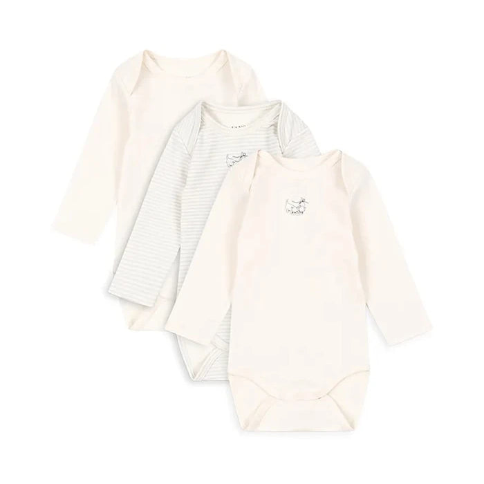 Fanga Fontana FIO STRIPE 3 PACK LS BODY OCS Bebek Badi (3 Parça)