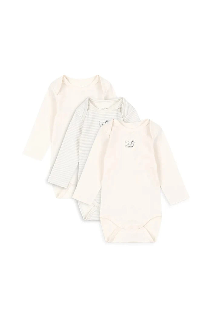 Fanga Fontana FIO STRIPE 3 PACK LS BODY OCS Bebek Badi (3 Parça)