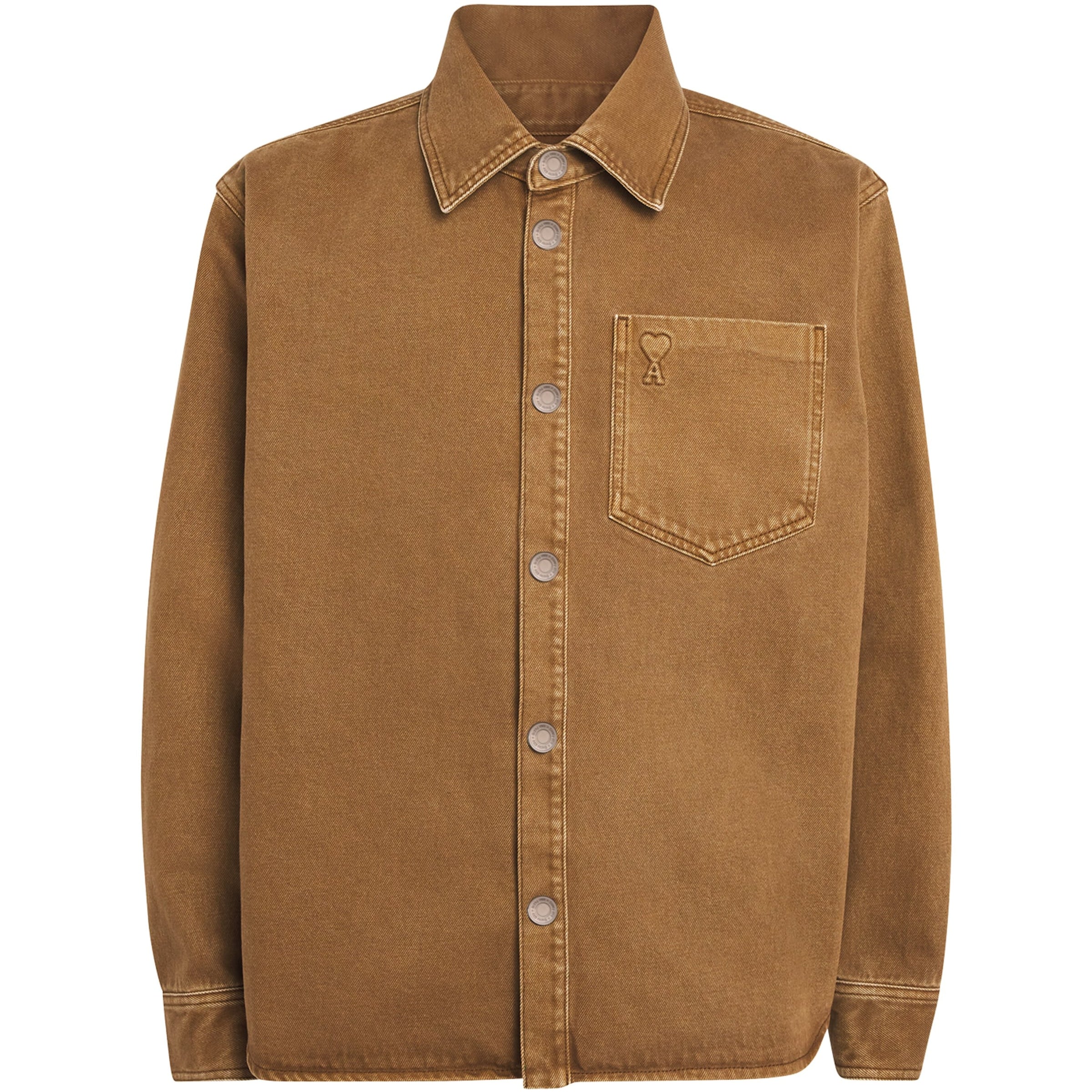 Brown Cotton Ami de Coeur Overshirt