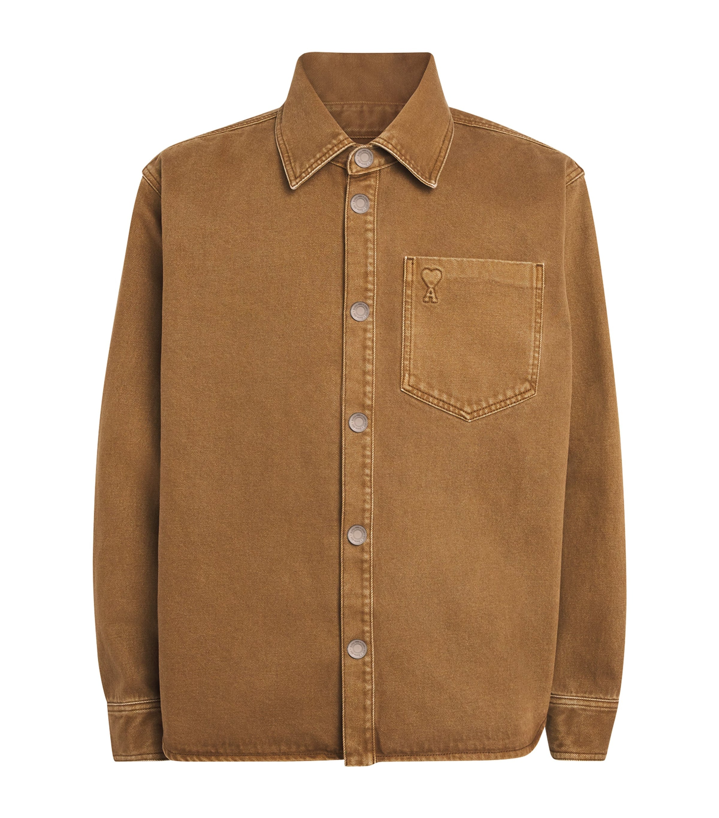 Brown Cotton Ami de Coeur Overshirt