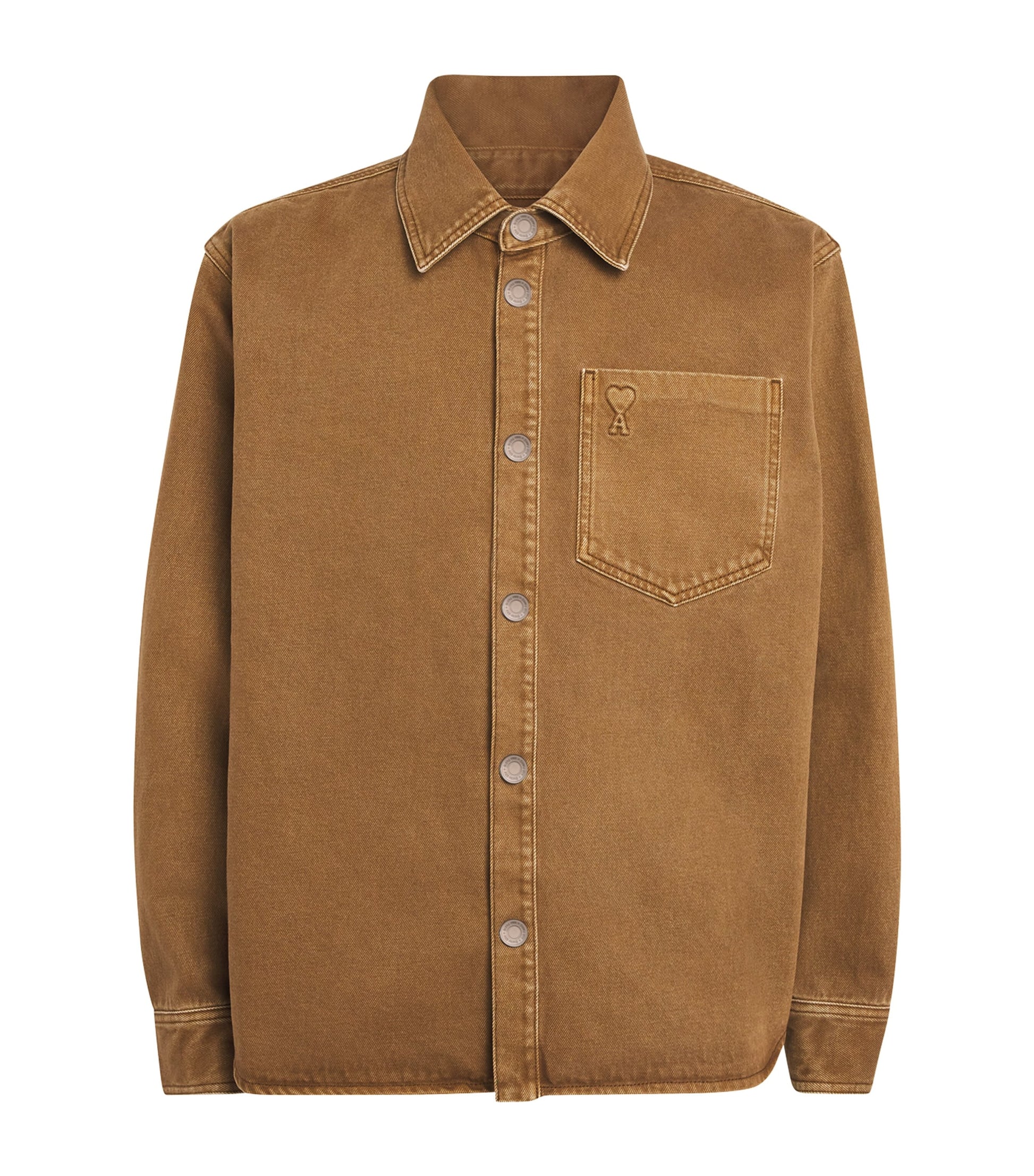 Brown Cotton Ami de Coeur Overshirt