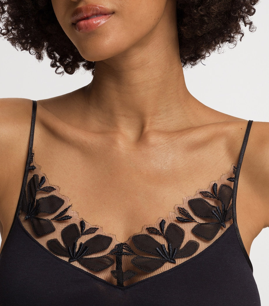 Black Mercerised Cotton Kalea Camisole