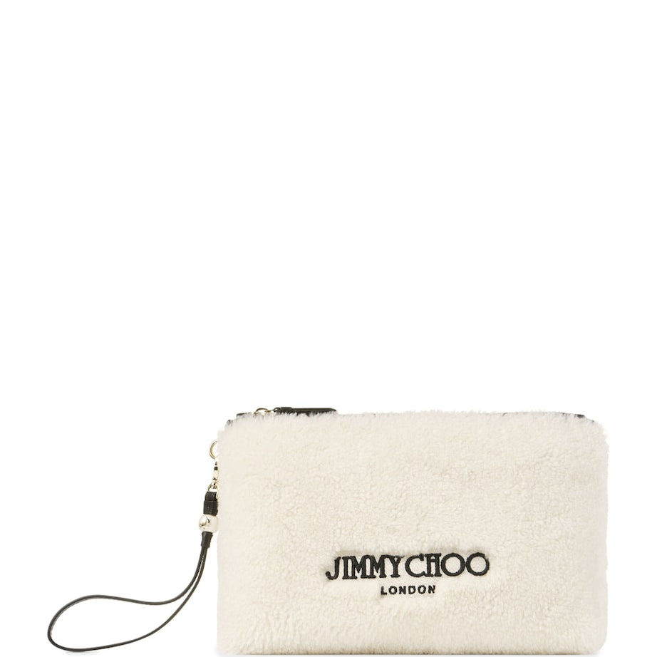 Multi Shearling Logo Pouch