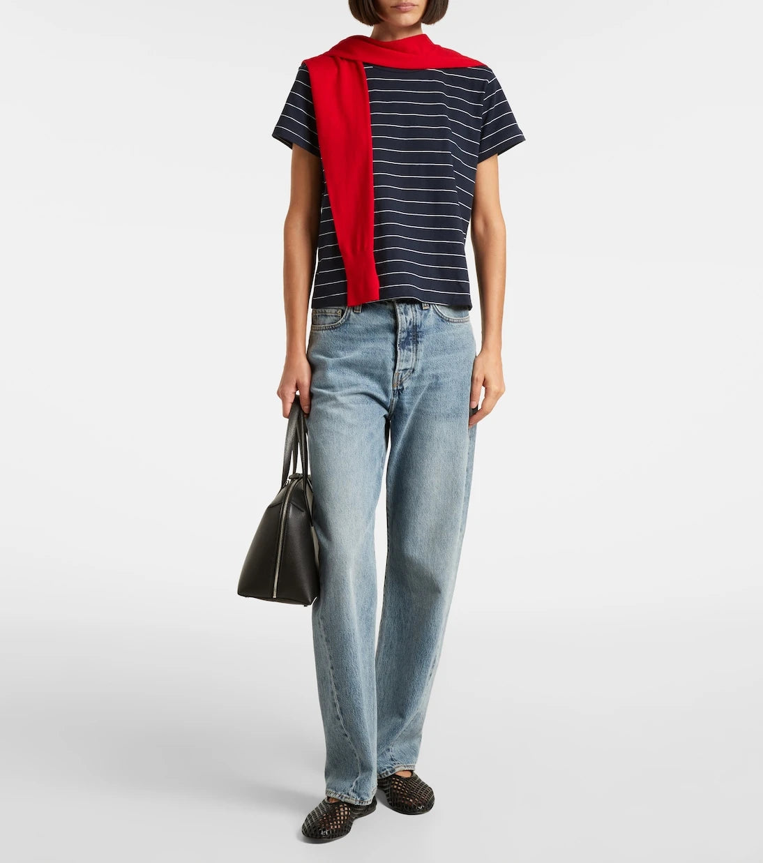 Leset - Margo striped cotton jersey T-shirt