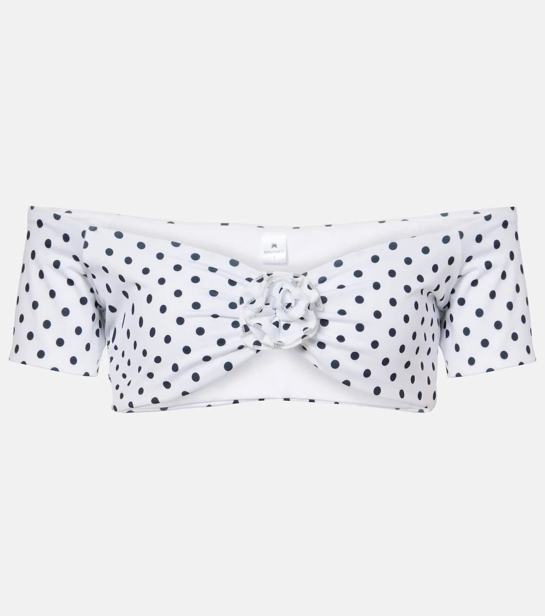 Bananhot - Stefani polka-dot off-shoulder crop top