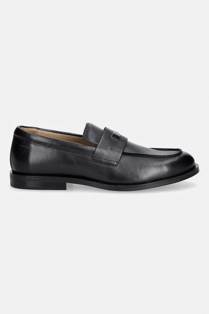 Calvin Klein Erkek Deri Mokasen ESS RUBBER LOAFER HW PLAQ VA LTH