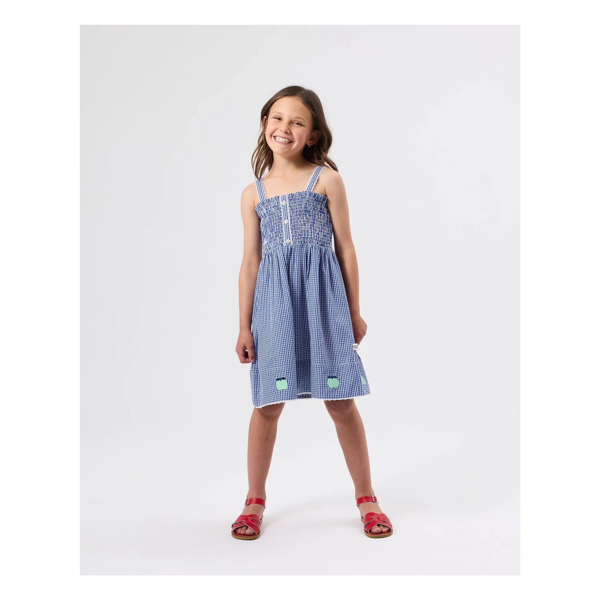 Goldie + Ace - Gingham Smocked Dress | Blue