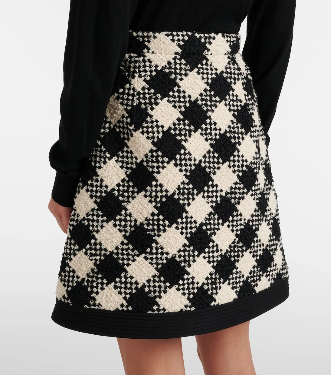 Valentino - Cotton and wool-blend tweed miniskirt
