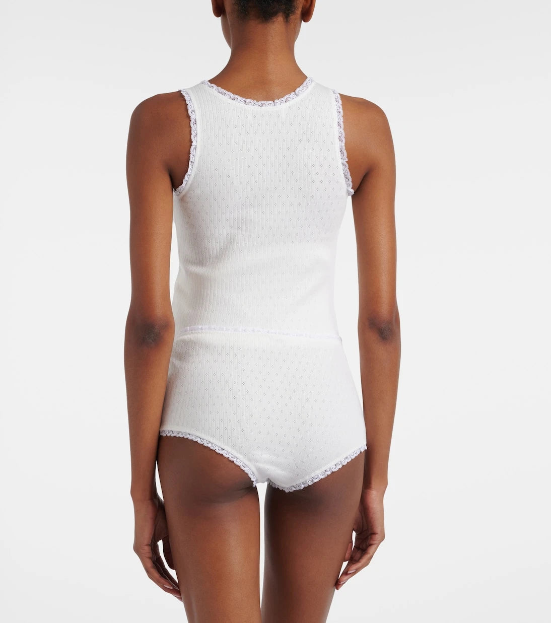 Miu Miu - Pointelle cotton micro shorts