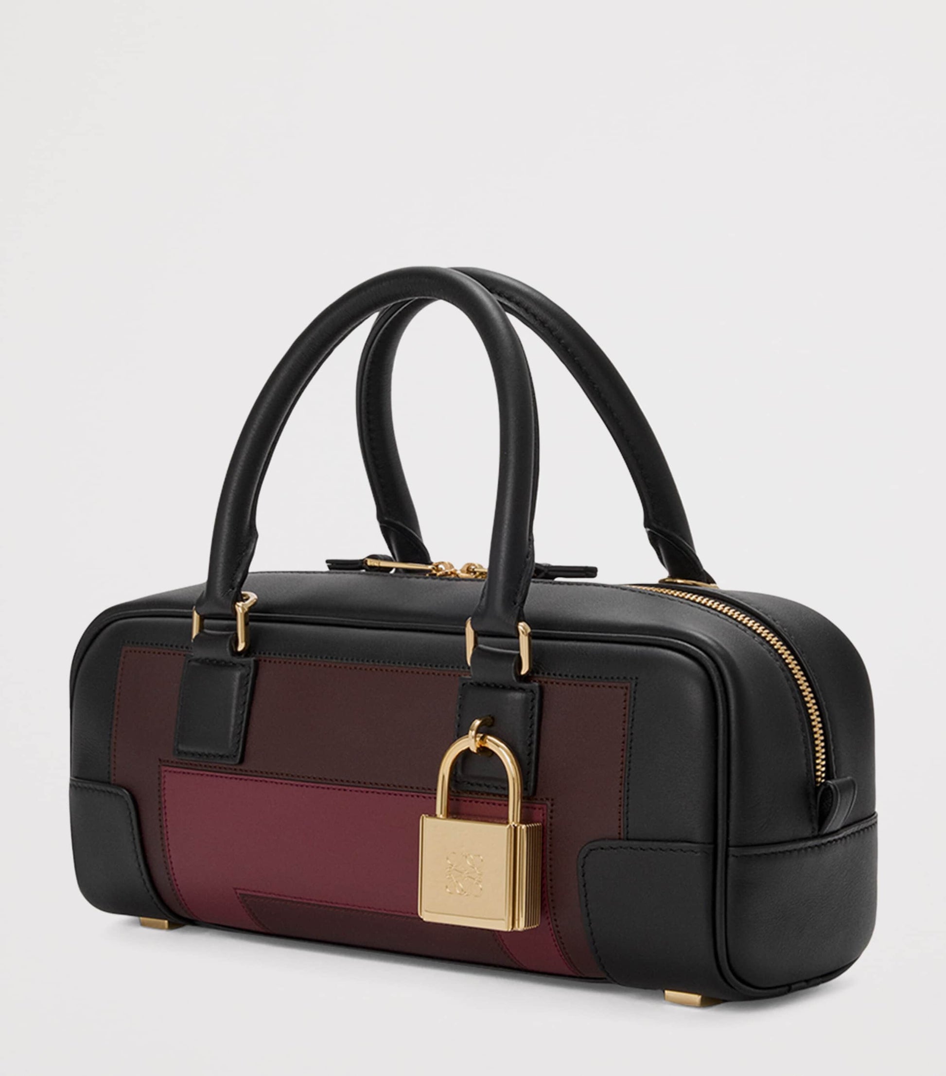 LOEWE Black x Albers Leather Amazona 23 Top-Handle Bag