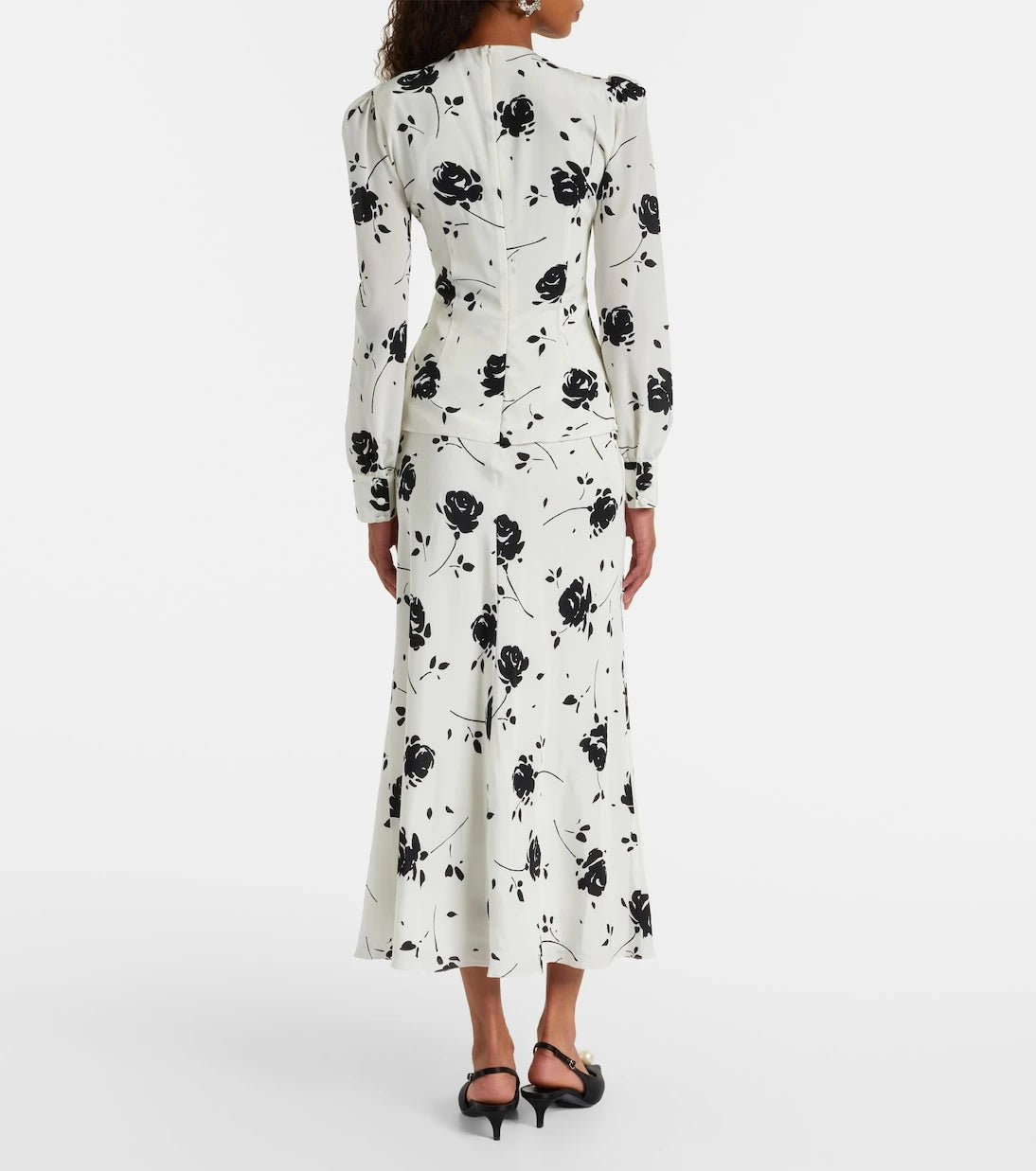 Alessandra Rich - Floral silk midi dress