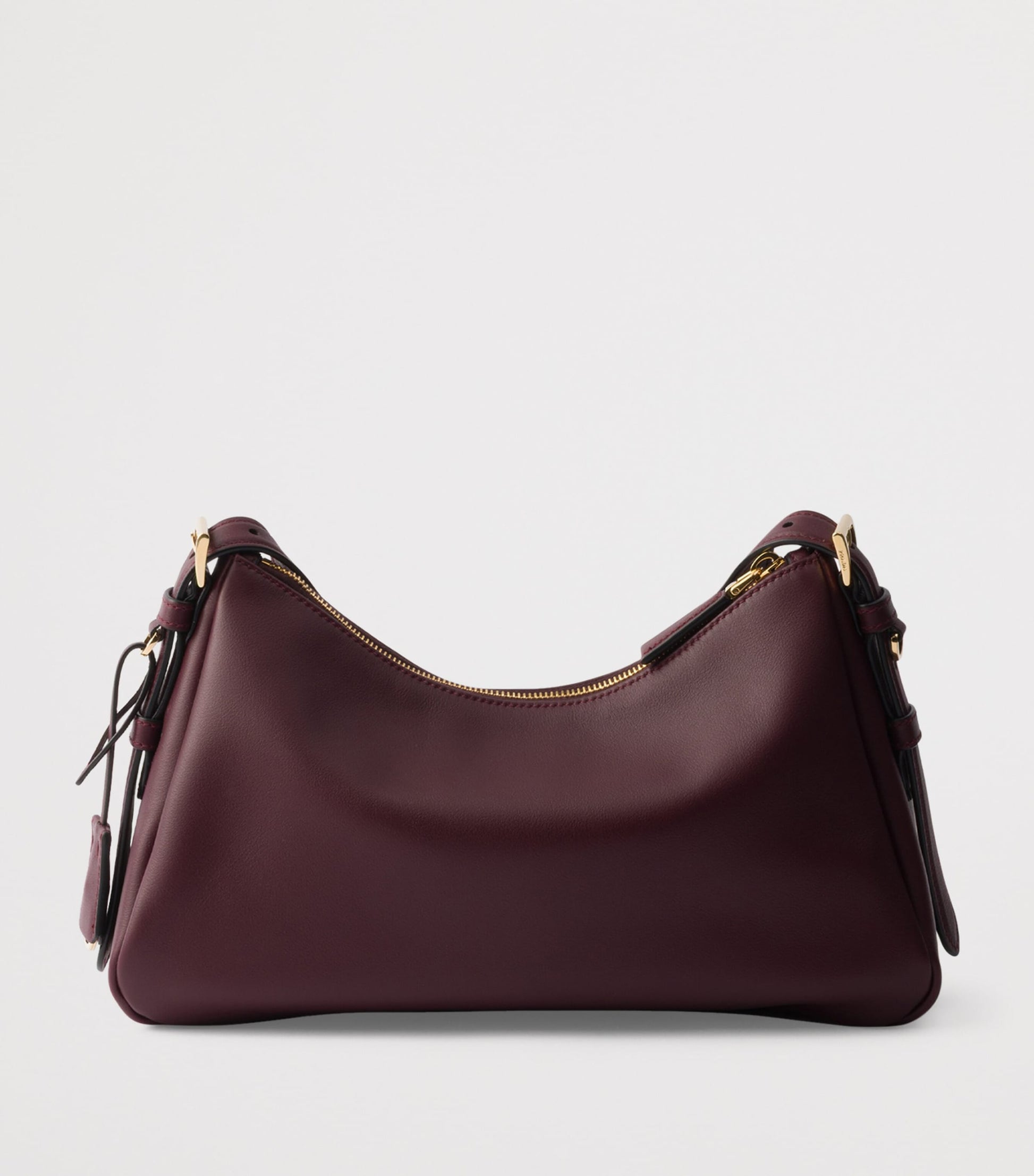 Prada Burgundy Medium Calf Leather Aimée Shoulder Bag